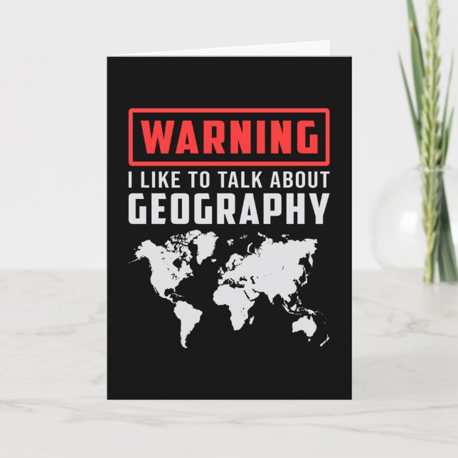 Geography Teacher Funny Map Continents World Gift Card (Front)