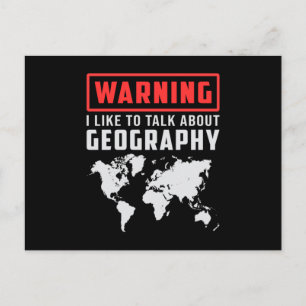Geography Teacher Funny Map Continents World Gift Postcard