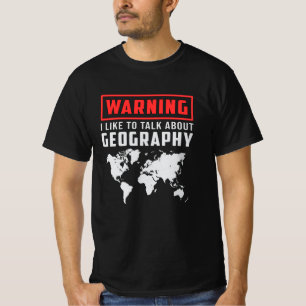 Geography Teacher Funny Map Continents World Gift T-Shirt