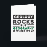 Geography Teacher Funny World Continents Gift Idea Card<br><div class="desc">The cool and awesome geography quote shirt. Make a funny gift idea or a perfect gift on birthday or christmas for men,  women as an amazing teacher,  world,  map,  continents costume or geographer outfit.</div>