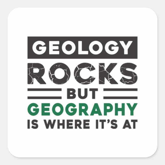 Geography Teacher Funny World Continents Gift Idea Square Sticker (Front)