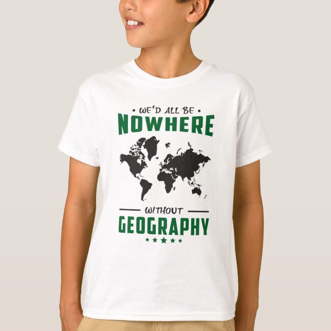 Geography Teacher Funny World Continents Gift Idea T-Shirt (Front)