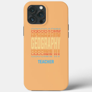 Geography teacher Job Title Vintage iPhone 13 Pro Max Case
