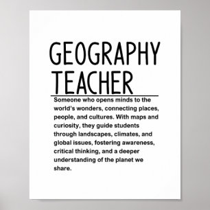Geography teacher poster