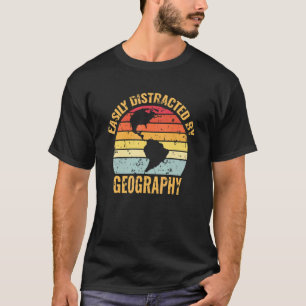 Geography Teacher Retro Vintage Geographer World M T-Shirt