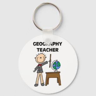 GEOGRAPHY TEACHER Tshirts and Gifts Key Ring