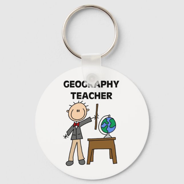 GEOGRAPHY TEACHER Tshirts and Gifts Key Ring (Front)