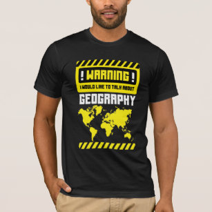 Geography Teacher World Map Funny Geographer T-Shirt