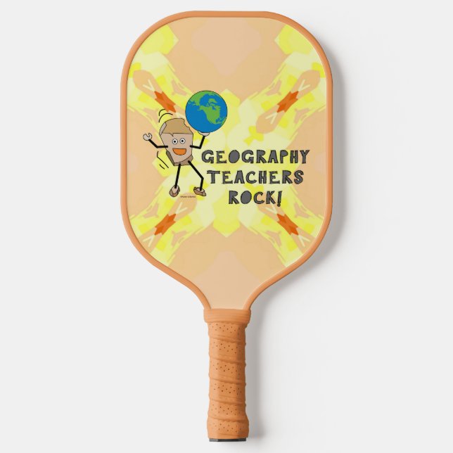 Geography Teachers Rock  Pickleball Paddle (Front)