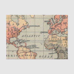 Geography  World Map Tissue Paper