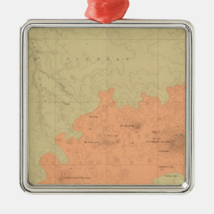 Geologic Map Of The Colorado Plateau Metal Tree Decoration