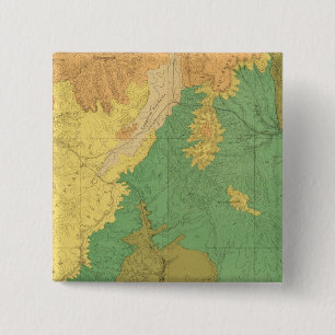 Geologic Map Of The Mesozoic Terraces 15 Cm Square Badge