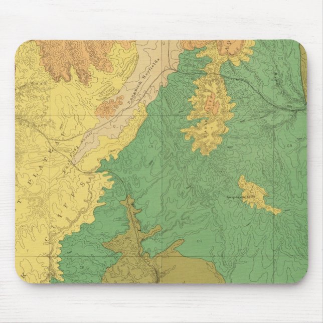 Geologic Map Of The Mesozoic Terraces Mouse Mat (Front)