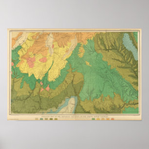Geologic Map Of The Mesozoic Terraces Poster