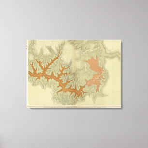 Geologic Map Of The Southern 3 Canvas Print