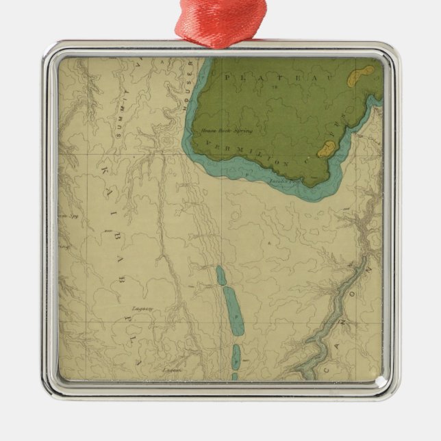 Geologic Map Showing The Kanab Metal Tree Decoration (Front)