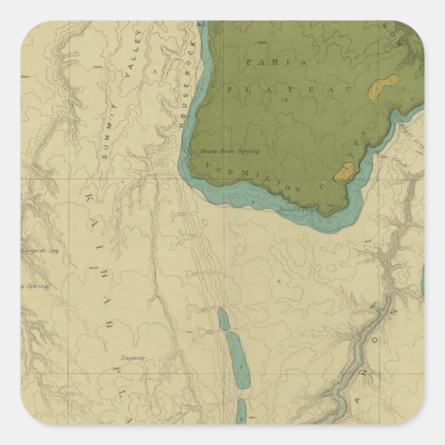 Geologic Map Showing The Kanab Square Sticker (Front)