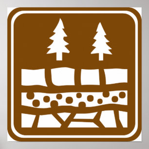 Geological Attraction Highway Sign