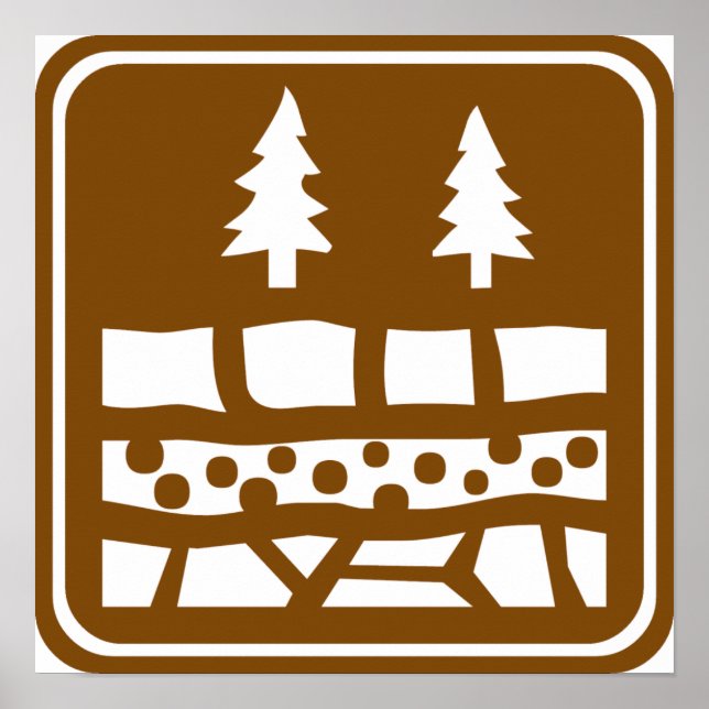 Geological Attraction Highway Sign (Front)