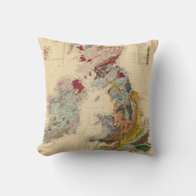 Geological map, British Isles Cushion (Front)