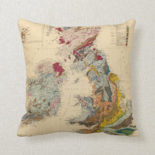 Geological map, British Isles Cushion