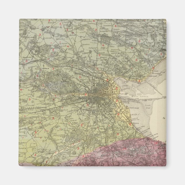 Geological map Dublin Magnet (Front)