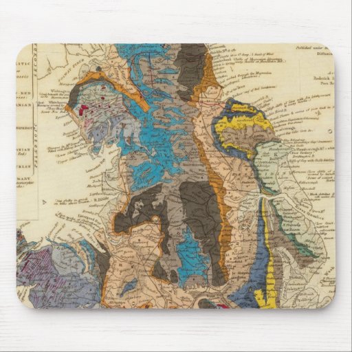 Image of Geological map, England, Wales Mouse Mat