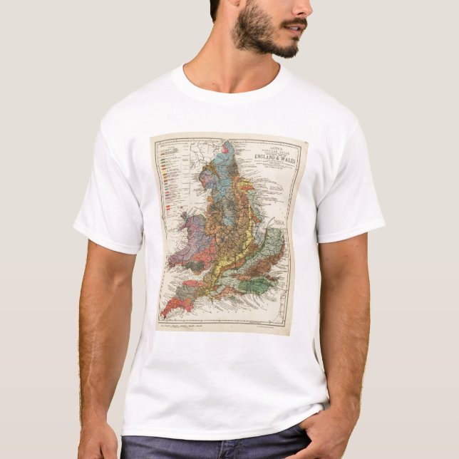 Geological map England, Wales T-Shirt (Front)