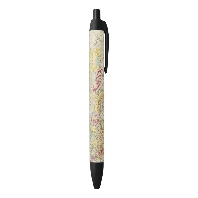 Geological map Europe Black Ink Pen (Bottom (Vertical))