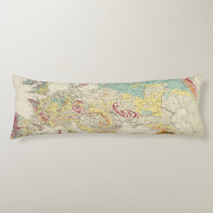 Geological map Europe Body Cushion