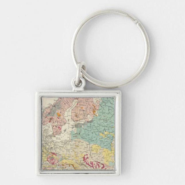 Geological map Europe Key Ring (Front)