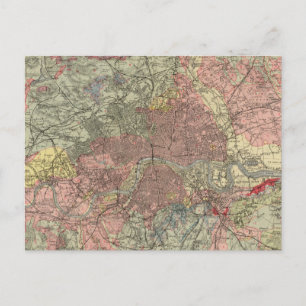Geological map London Postcard