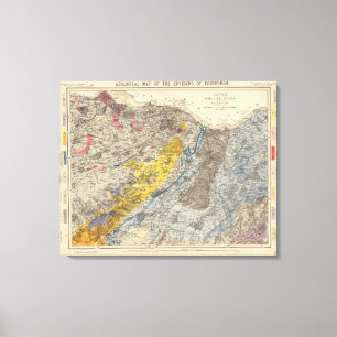 Geological map of Edinburgh Canvas Print