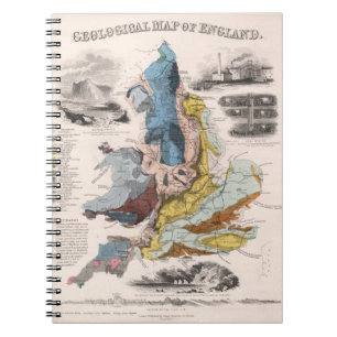 Geological Map of England Notebook