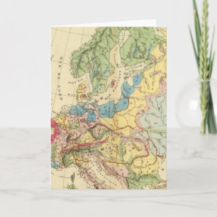 Geological Map of Europe Card