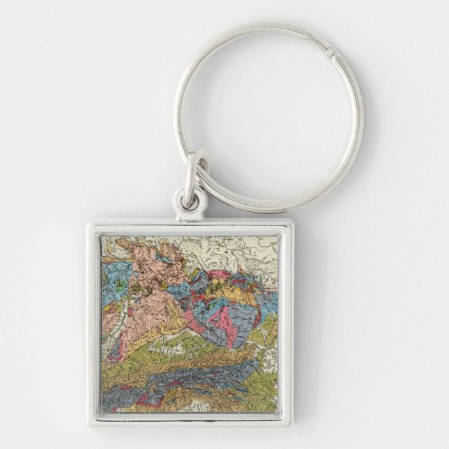 Geological map of Germany Key Ring (Front)