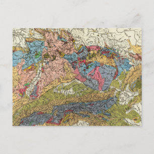 Geological map of Germany Postcard
