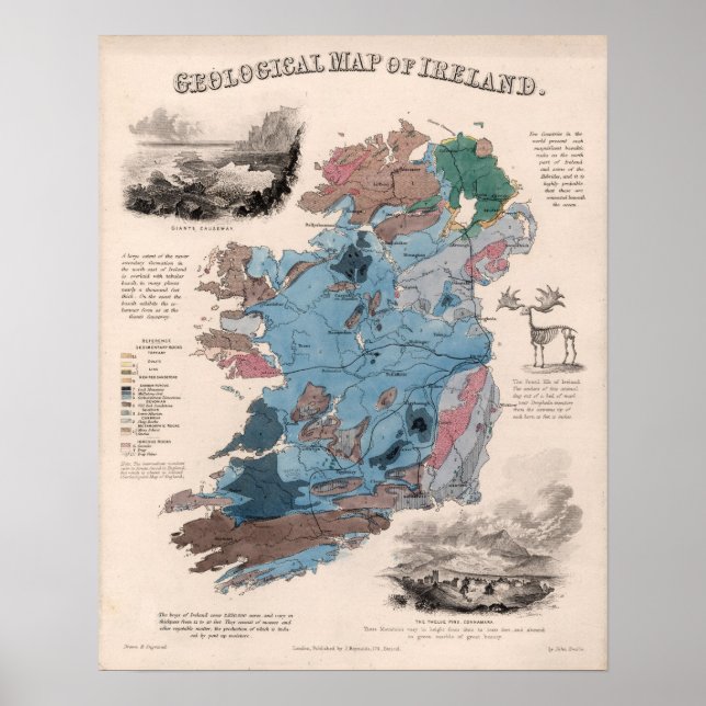 Geological Map of Ireland Poster (Front)