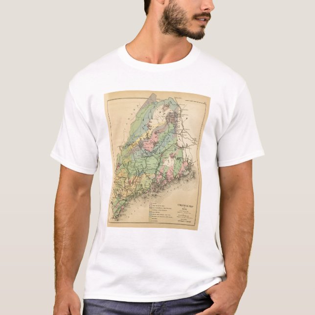 Geological map of Maine T-Shirt (Front)