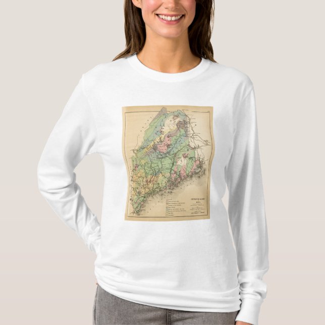 Geological map of Maine T-Shirt (Front)