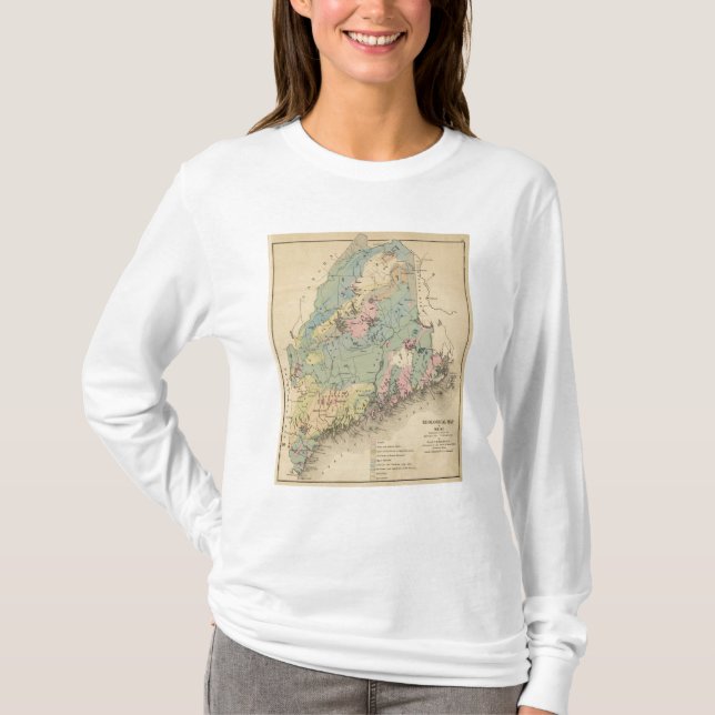 Geological map of Maine T-Shirt (Front)