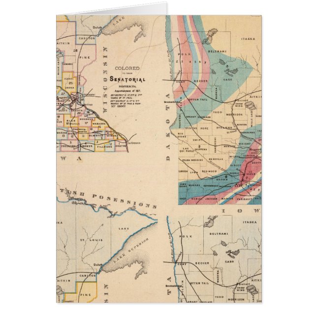 Geological map of Minnesota by NH Winchell (Front)