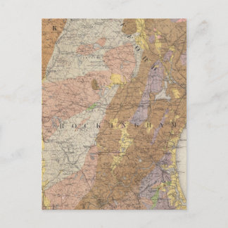 Geological Map of New Hampshire 4 Postcard