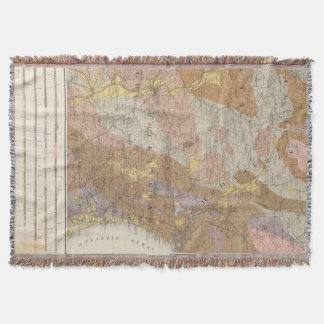 Geological Map of New Hampshire 4 Throw Blanket