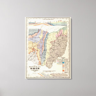 Geological map of Ohio Canvas Print
