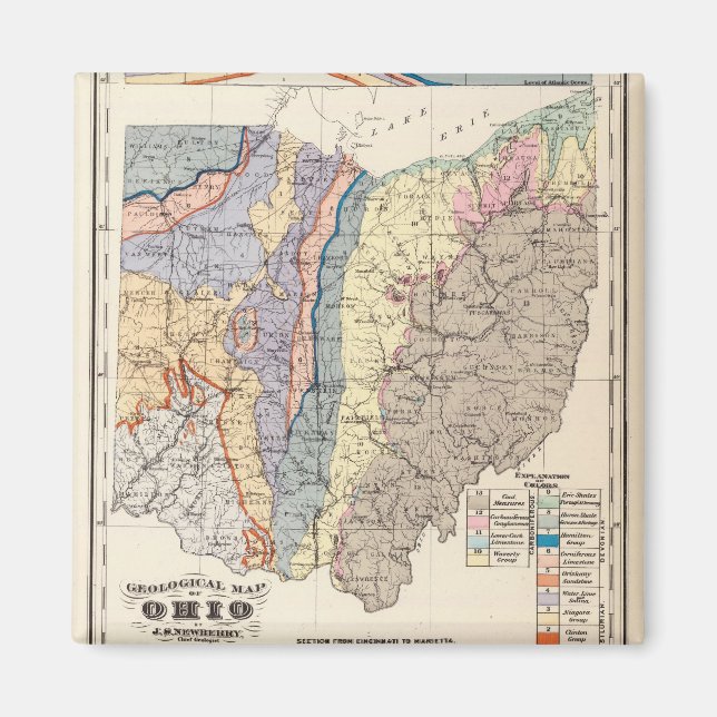 Geological map of Ohio Magnet (Front)