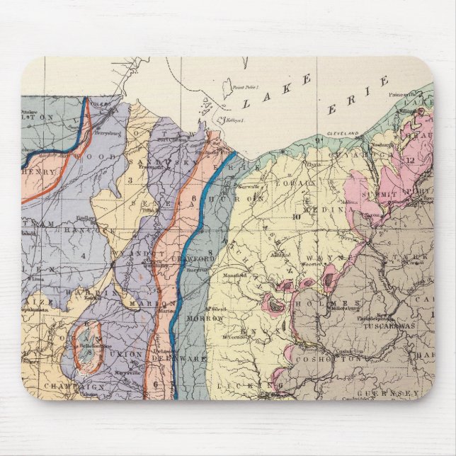 Geological map of Ohio Mouse Mat (Front)