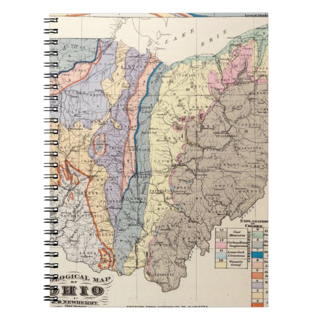 Geological map of Ohio Notebook (Front)