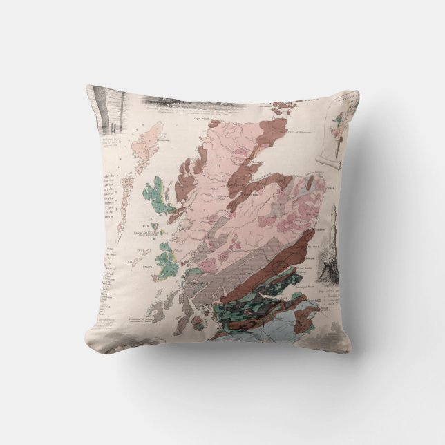 Geological Map of Scotland Cushion (Front)