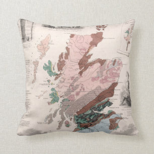 Geological Map of Scotland Cushion